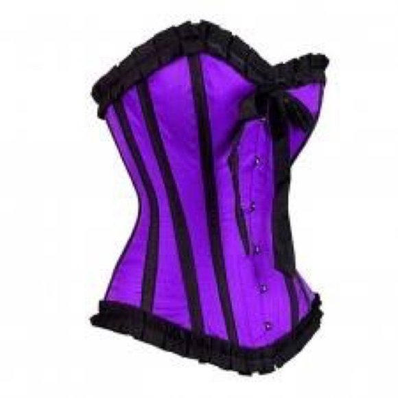 PRICE๐๐ปNWT Purple Steel Bone Corset Size 20 - Picture 1 of 8